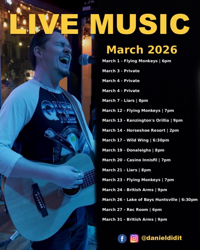Barrie Live Music march 2026