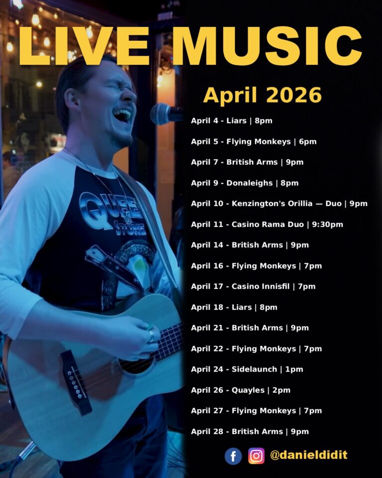 Barrie Live Music April 2026